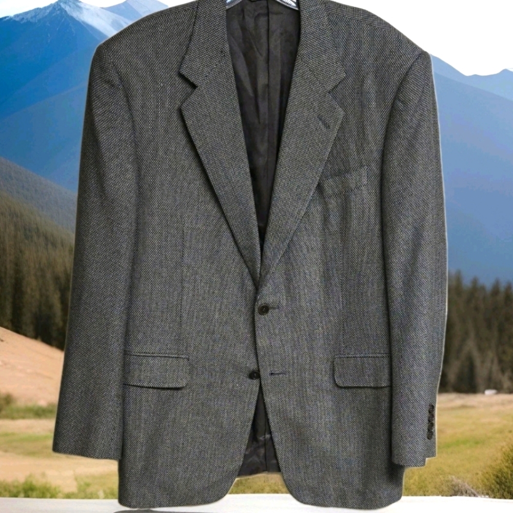 Canali Men's Blazer 2 Button Gray Sports Coat Jacket Size 40R  Silk Blend